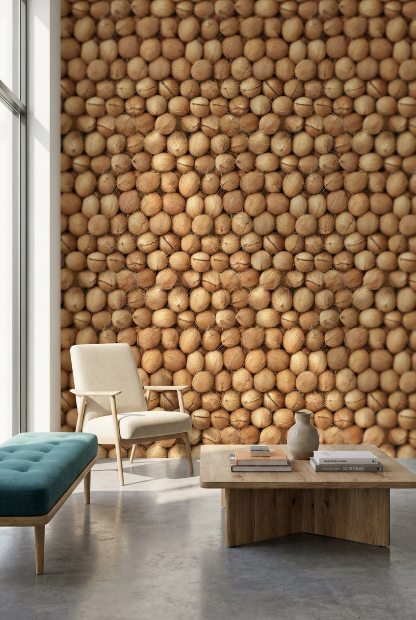 Coconuts Wallpaper Natural Tropical Decorative Mural
