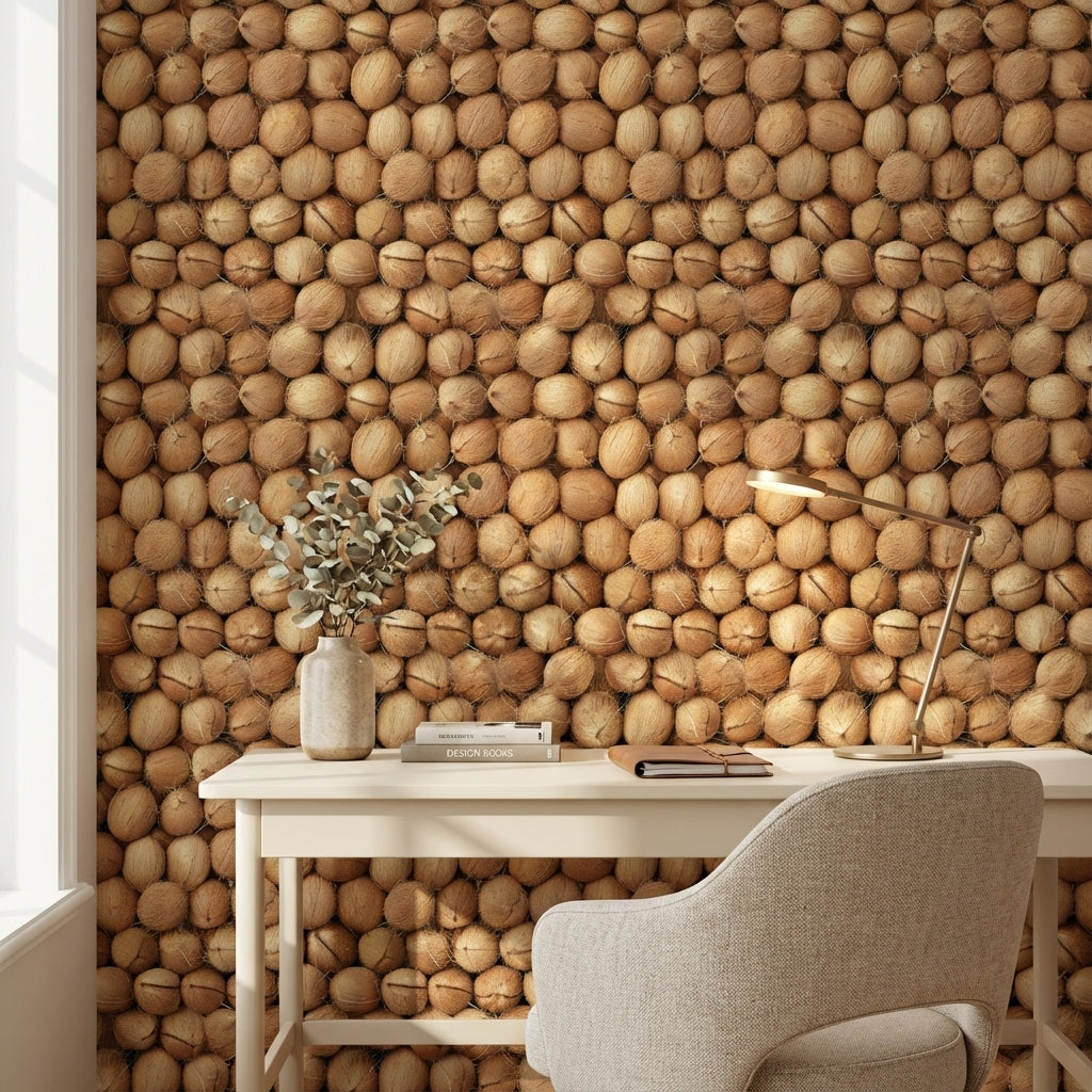 Coconuts Wallpaper Natural Tropical Decorative Mural