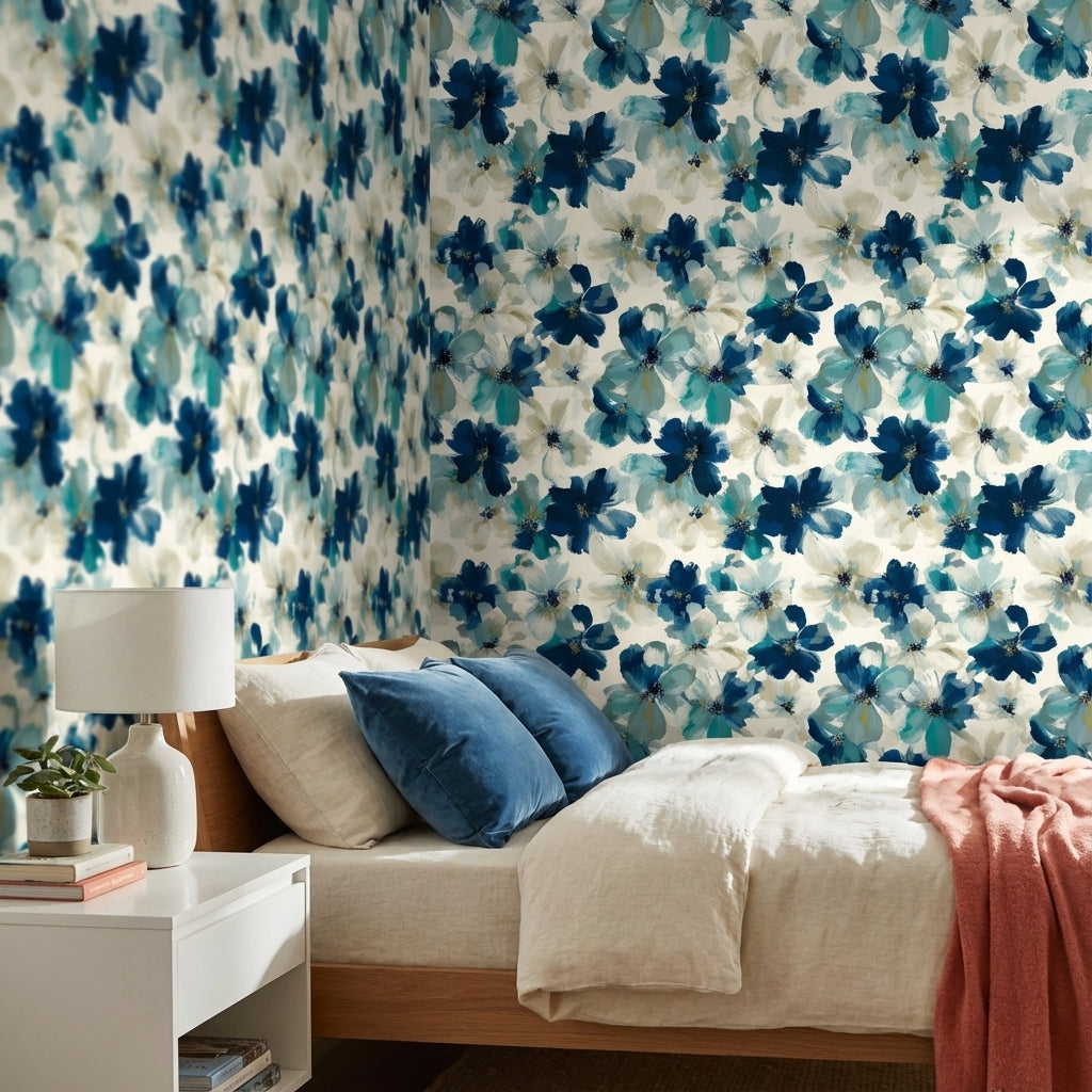 Floral Wallpaper Abstract Modern Decorative Mural
