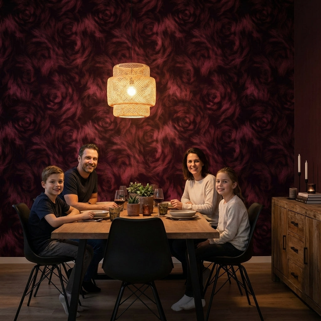 Abstract Pattern Wallpaper Elegant Black Wall Decor