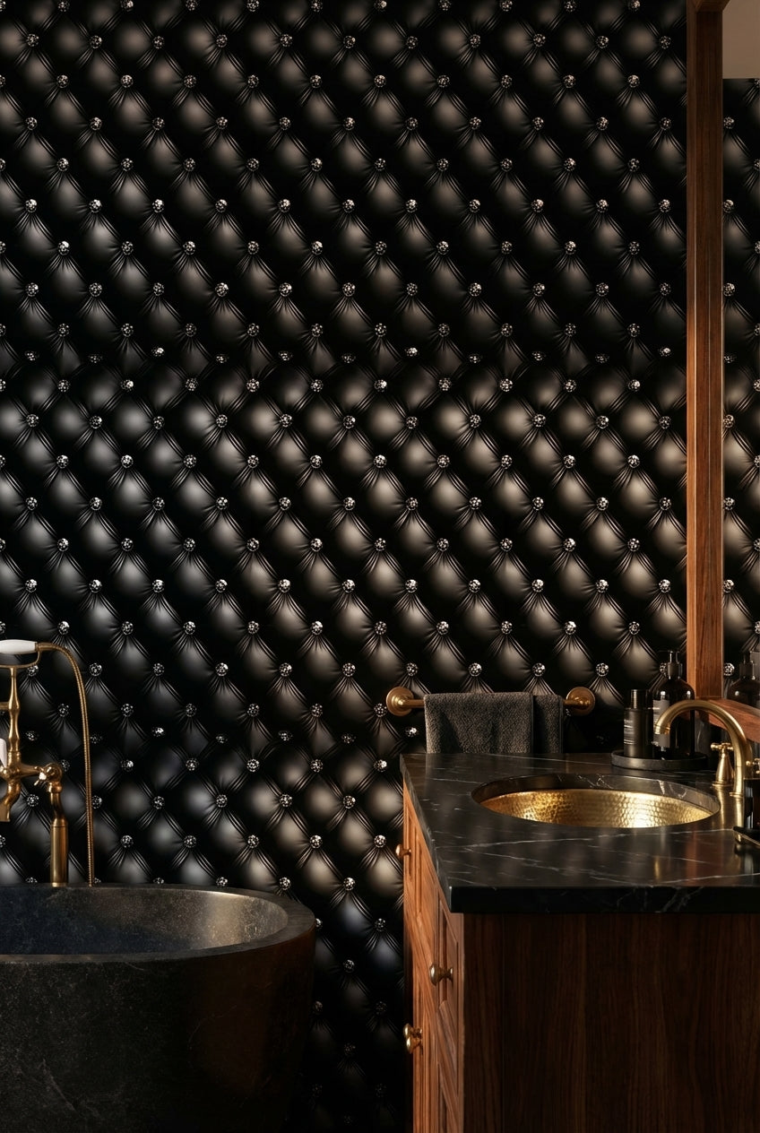 Tufted Wallpaper Glamorous Luxury Wall Decor