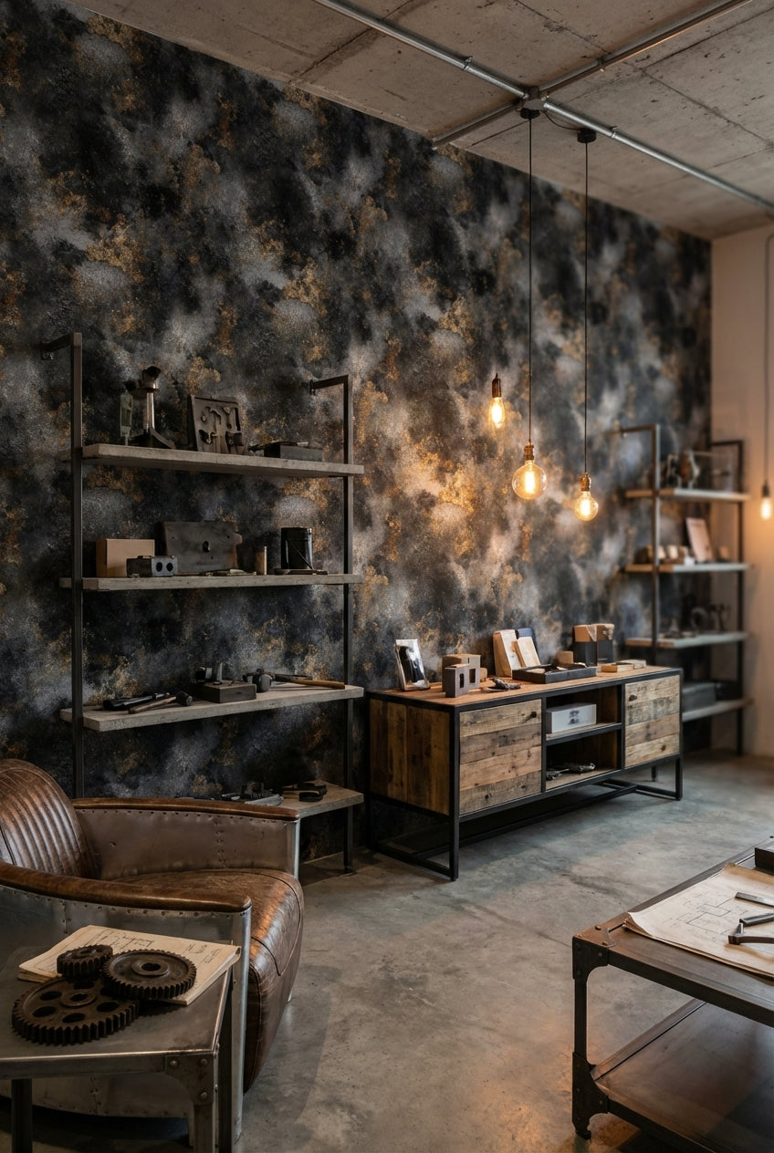 Marble Wallpaper Modern Golden Look Decorative Mural