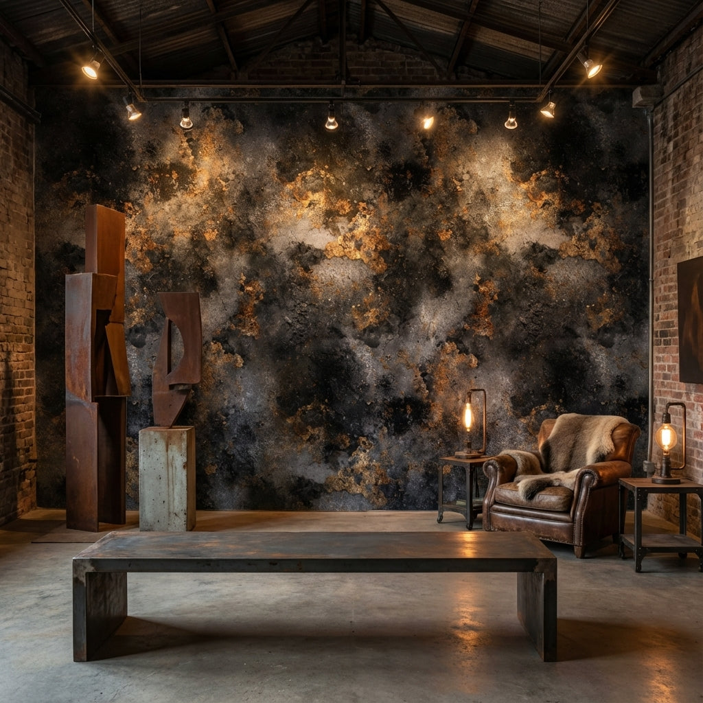 Marble Wallpaper Modern Golden Look Decorative Mural