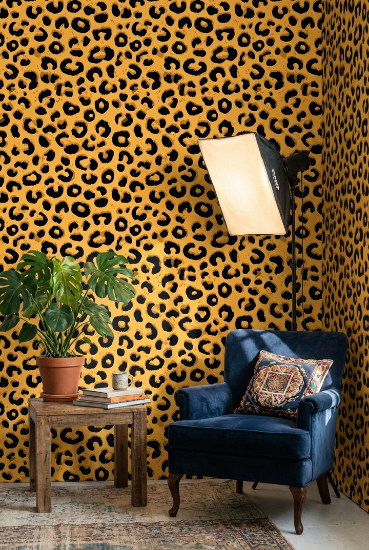 Leopard Wallpaper Animal Print Eclectic Decorative Mural