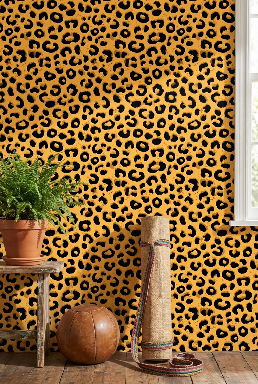 Leopard Wallpaper Animal Print Eclectic Decorative Mural