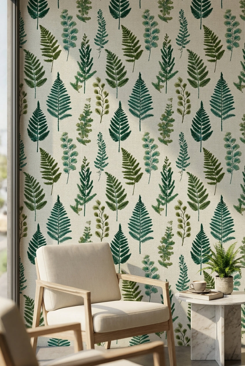 Shades Of Green Wallpaper Natural Leafy Wall Mural
