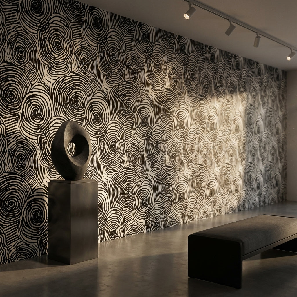 Geometric Wallpaper Black And White Removable Abstract Wall Mural