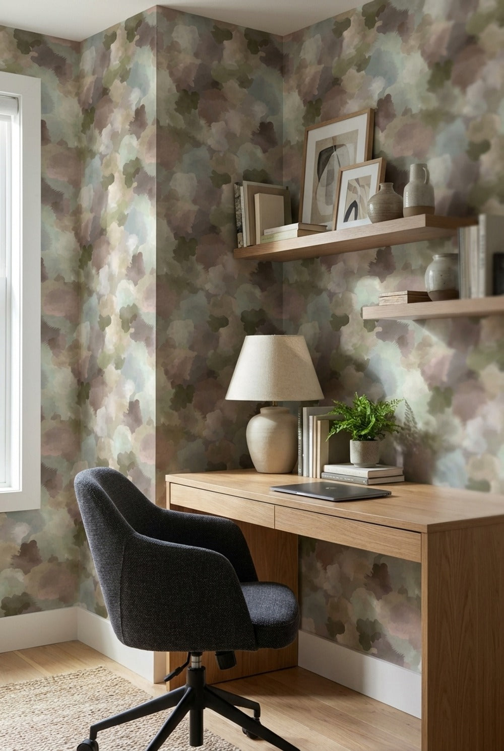Muted Earth Tones Abstract Cloud Wallpaper