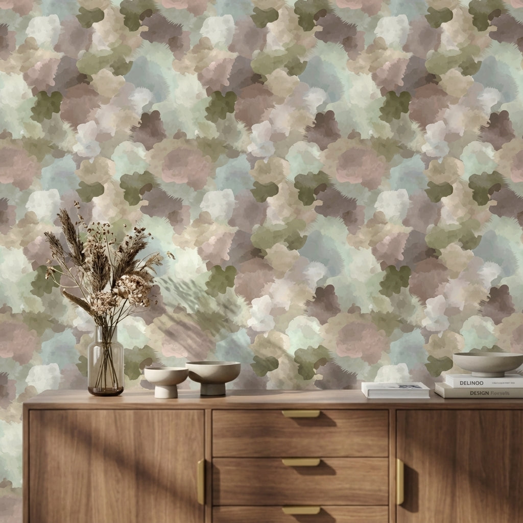 Muted Earth Tones Abstract Cloud Wallpaper