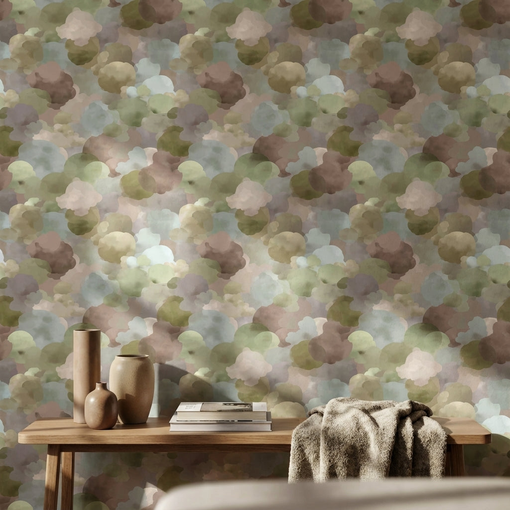 Muted Earth Tones Abstract Cloud Wallpaper