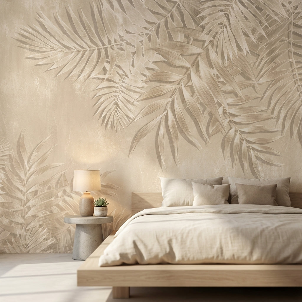 Floral Wallpaper Palm Leaves Removable Tropical Wall Mural
