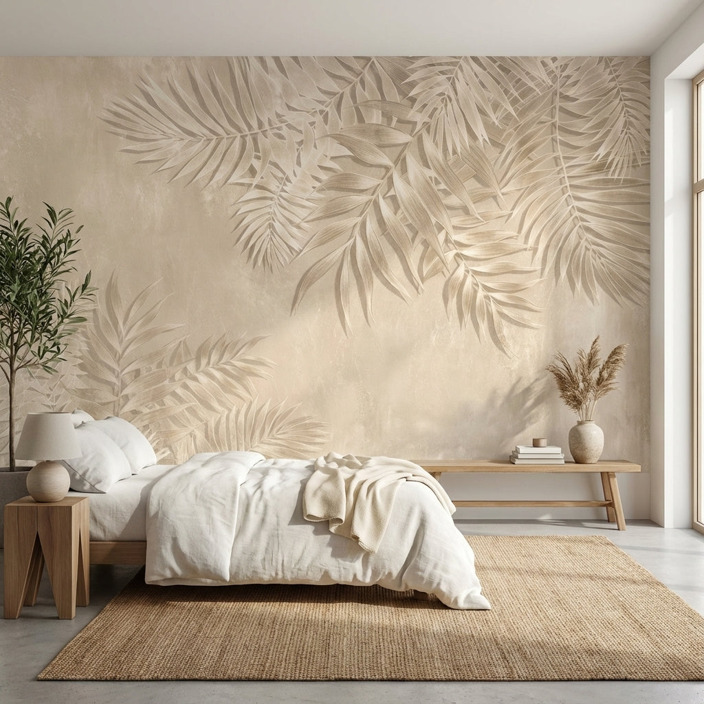 Floral Wallpaper Palm Leaves Removable Tropical Wall Mural
