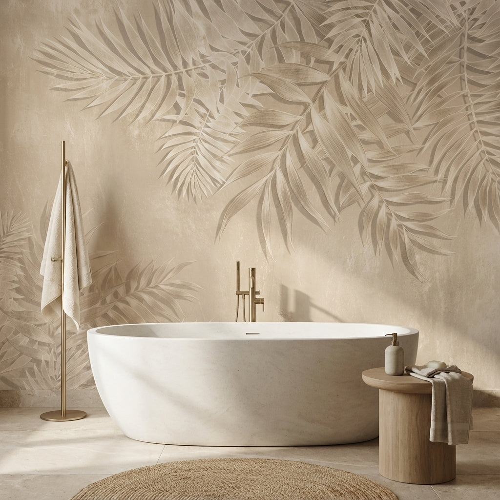 Floral Wallpaper Palm Leaves Removable Tropical Wall Mural