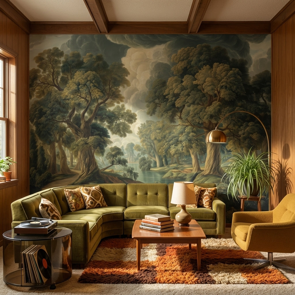 Shades Of Green Wallpaper Classic Tranquil Wall Decor