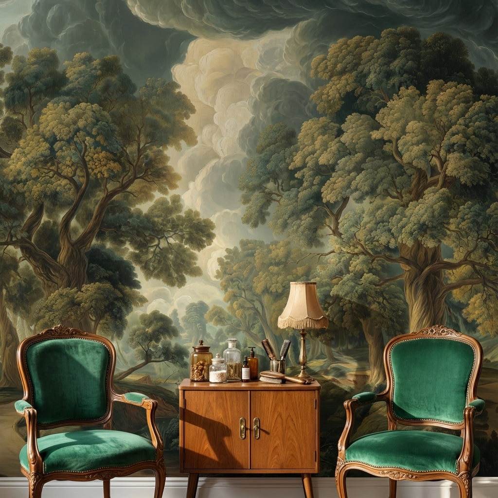 Shades Of Green Wallpaper Classic Tranquil Wall Decor