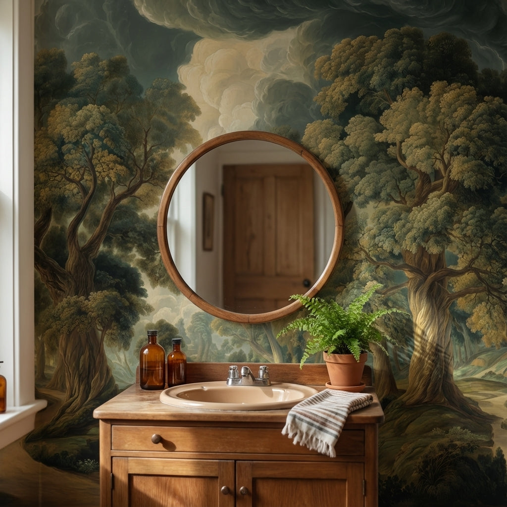 Shades Of Green Wallpaper Classic Tranquil Wall Decor