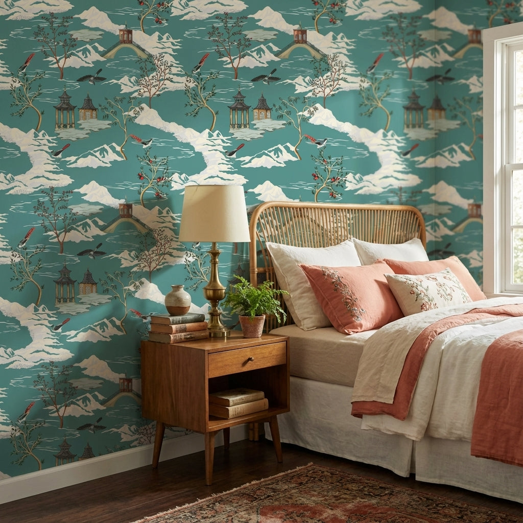 Scenic Landscape Wallpaper Mountain Wall Mural