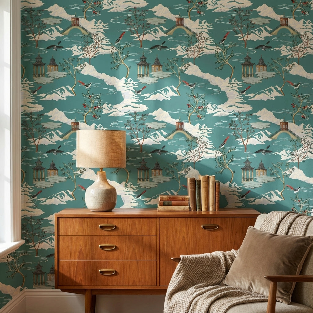 Scenic Landscape Wallpaper Mountain Wall Mural