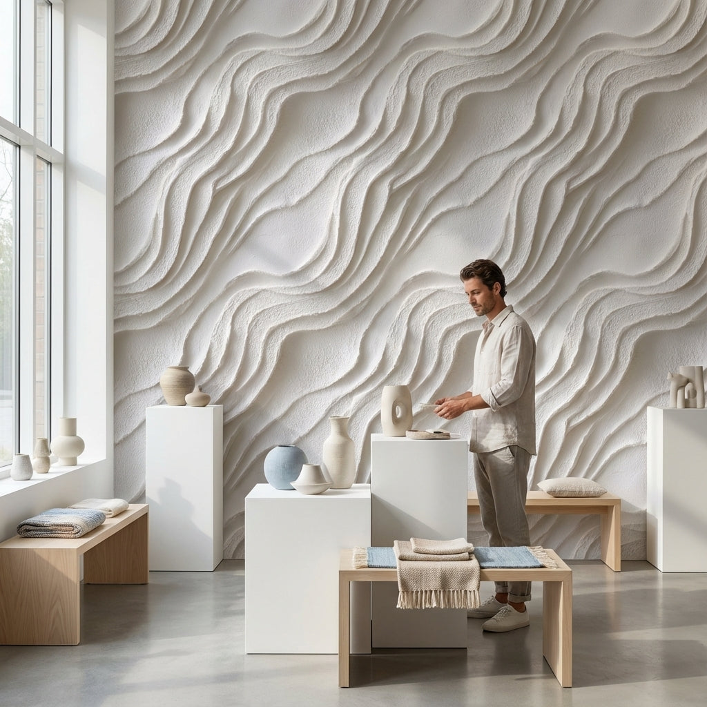 Abstract Wallpaper Modern Textured Decorative Mural