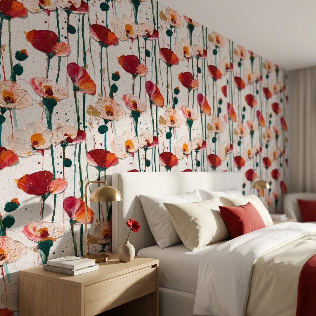 Floral Wallpaper Abstract Removable Modern Wall Mural