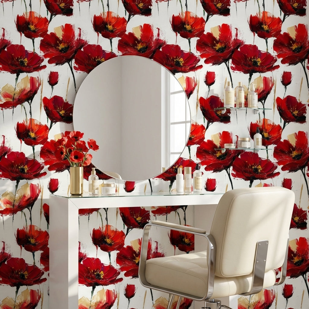 White Background Wallpaper Abstract Vibrant Wall Decor