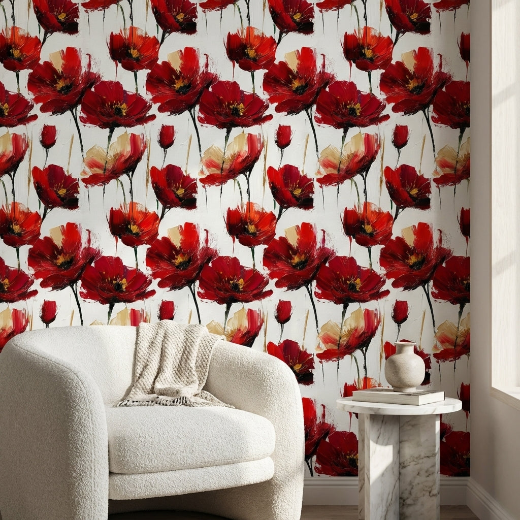 White Background Wallpaper Abstract Vibrant Wall Decor