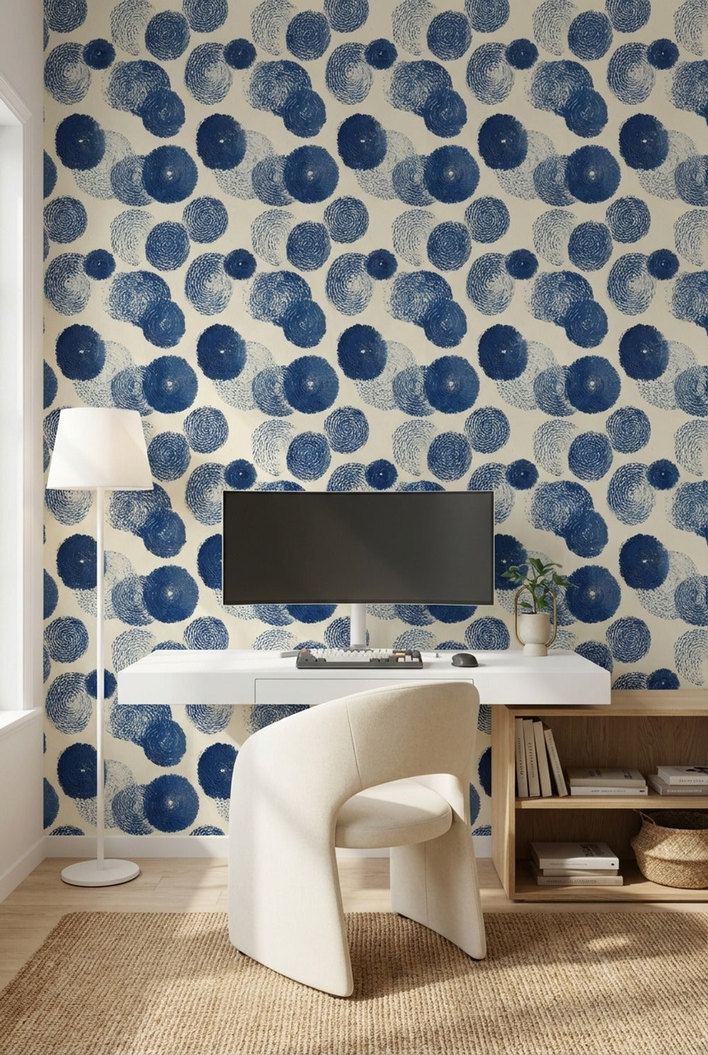 Geometric Wallpaper Circles Removable Abstract Wall Mural