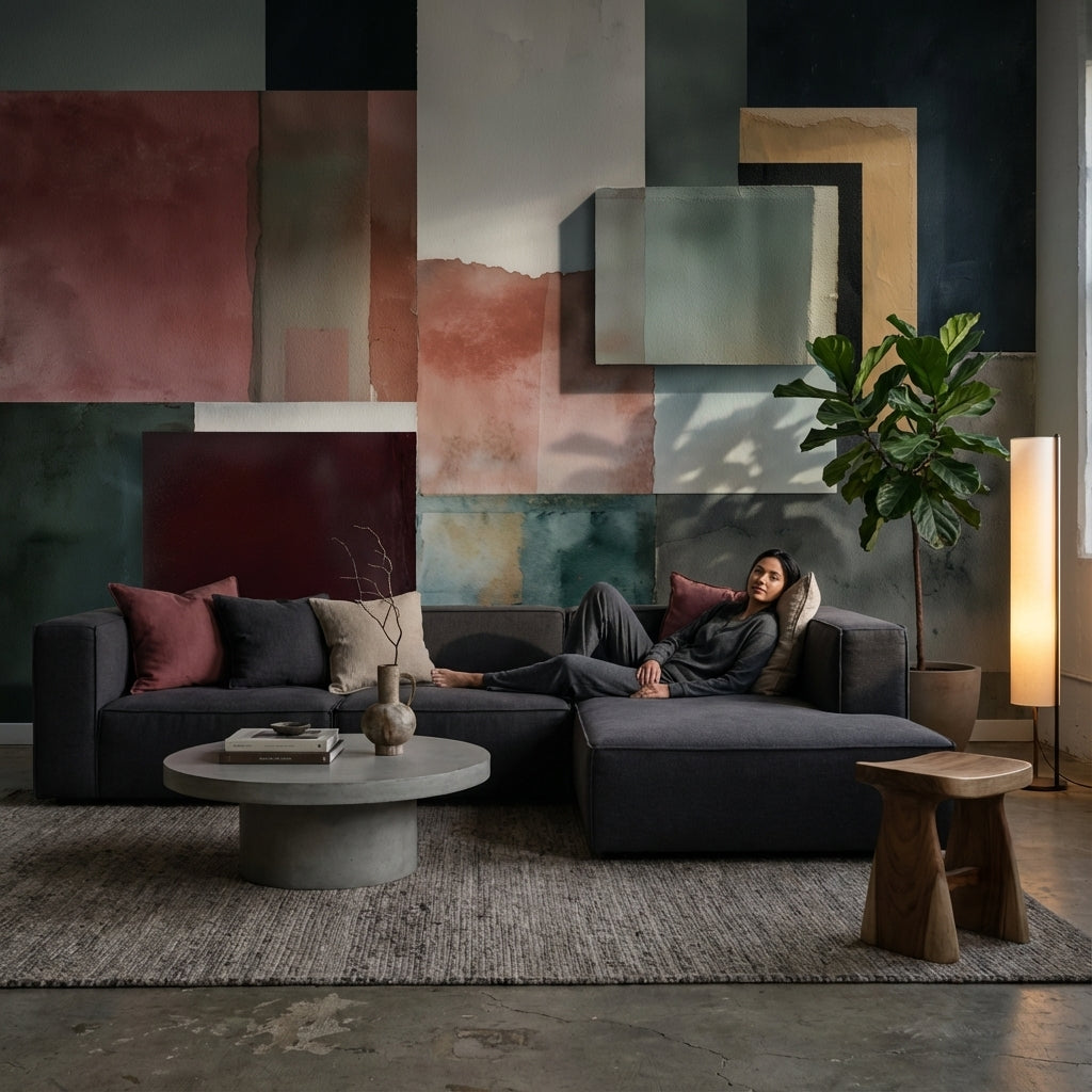 Geometric Wallpaper Abstract Minimalist Removable Wall Decor