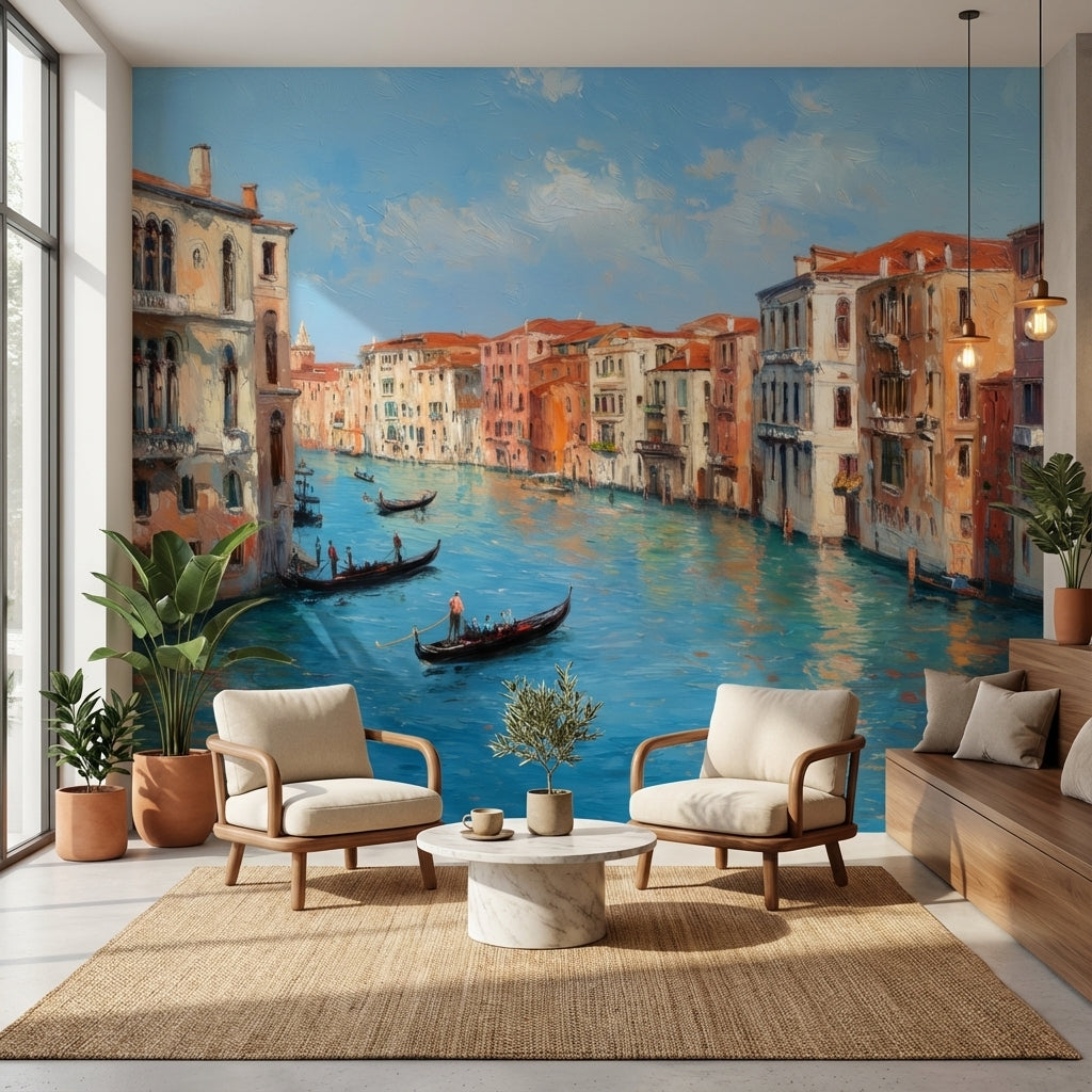 Venice Wallpaper Canal Gondolas Wall Mural