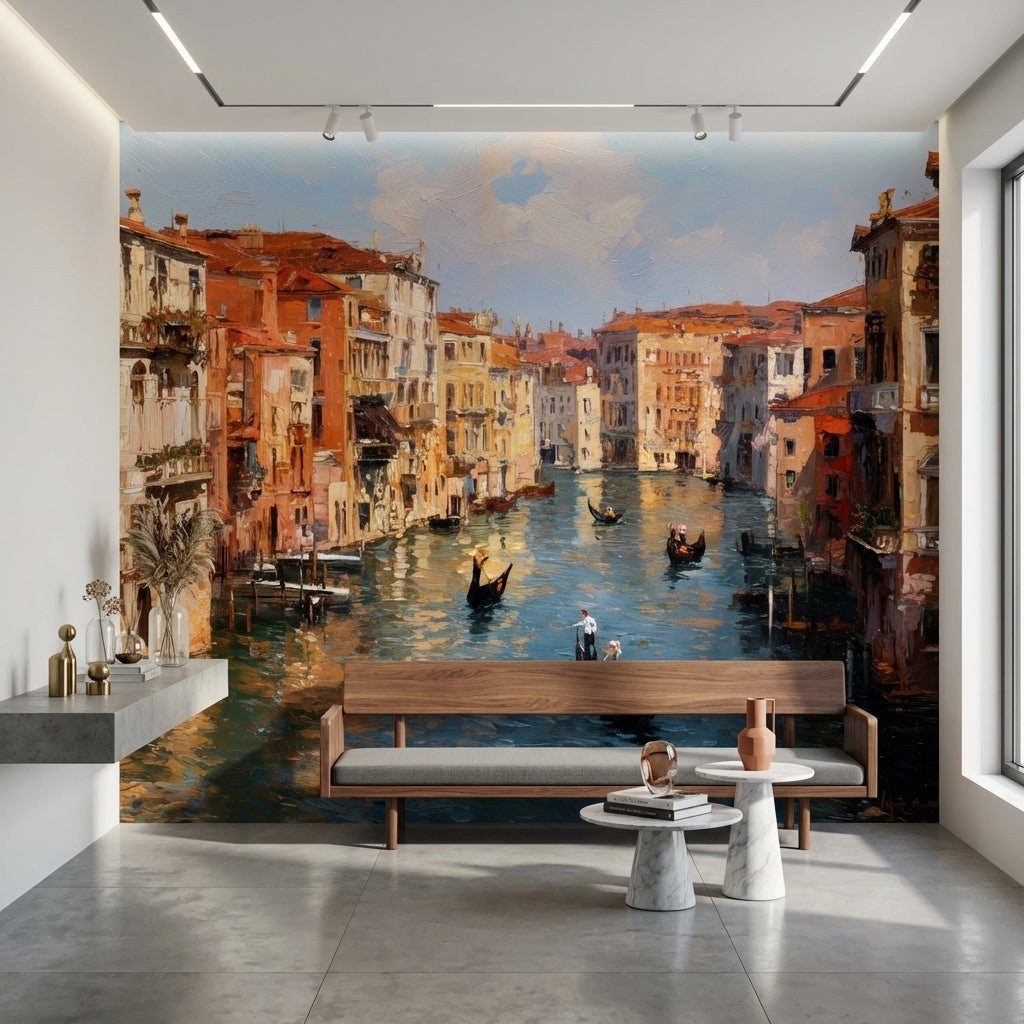 Venice Wallpaper Canal Removable Gondolas Wall Mural