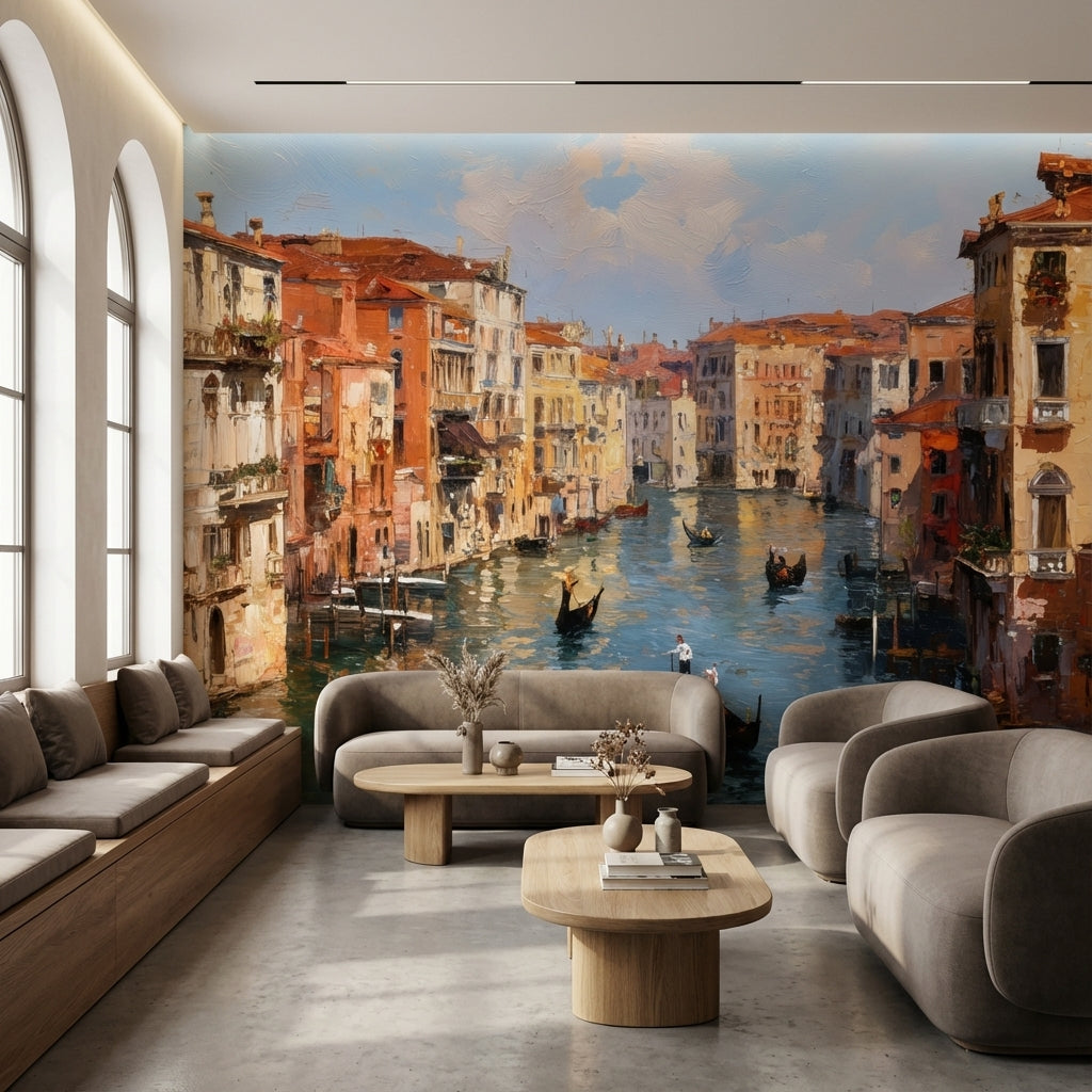 Venice Wallpaper Canal Removable Gondolas Wall Mural