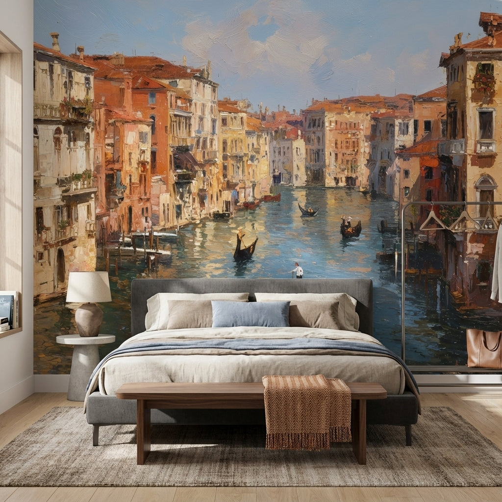 Venice Wallpaper Canal Removable Gondolas Wall Mural