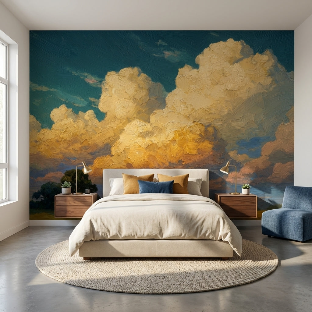 Landscape Wallpaper Clouds Sky Removable Wall Decor