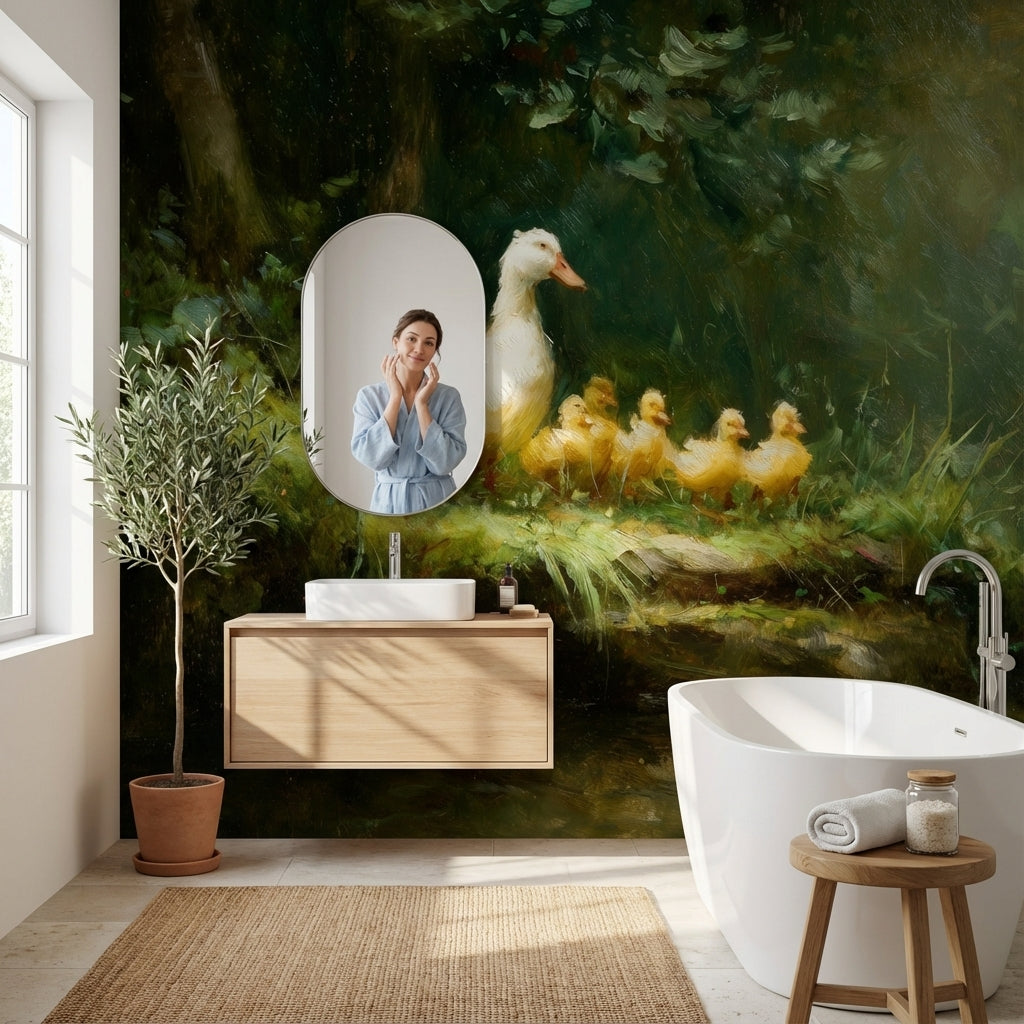 Duck Wallpaper Ducklings Nature Removable Wall Decor