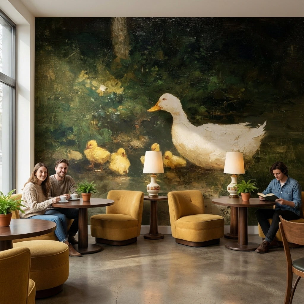 Duck Wallpaper Ducklings Removable Nature Wall Mural