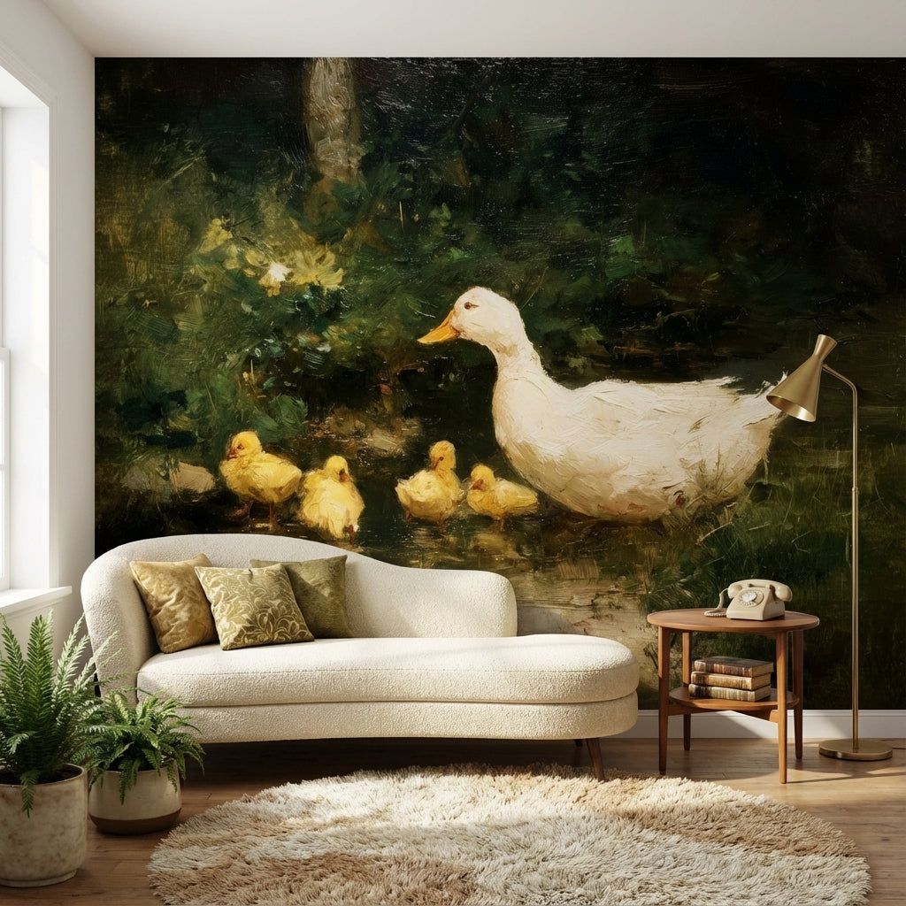 Duck Wallpaper Ducklings Removable Nature Wall Mural