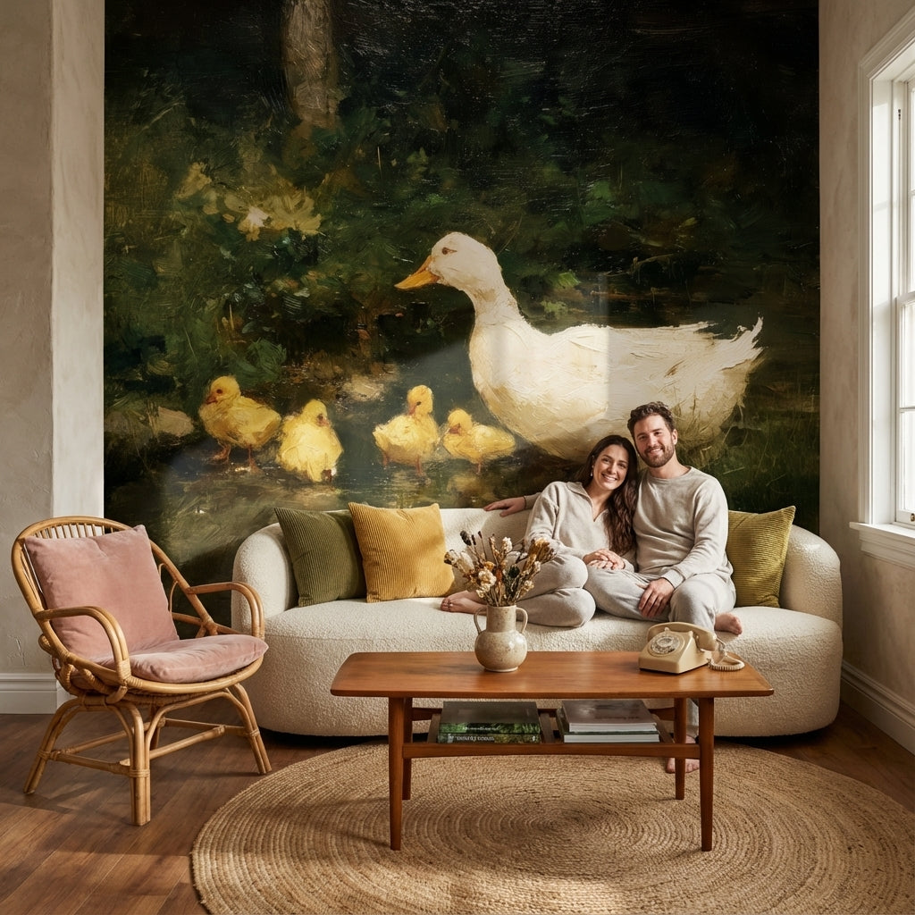 Duck Wallpaper Ducklings Removable Nature Wall Mural