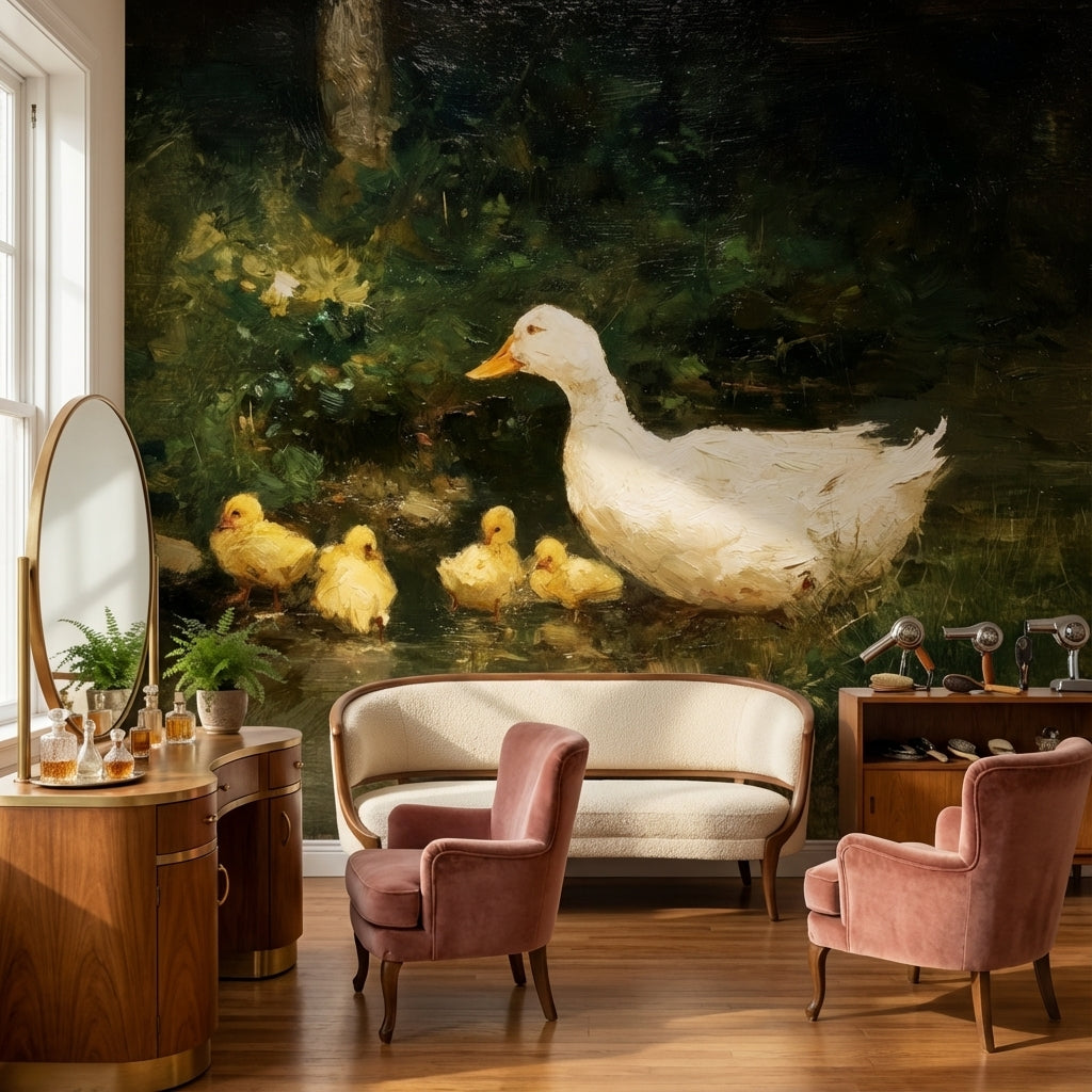 Duck Wallpaper Ducklings Removable Nature Wall Mural