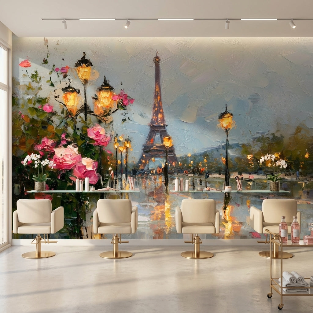 Paris Wallpaper Impressionism Romantic Wall Decor