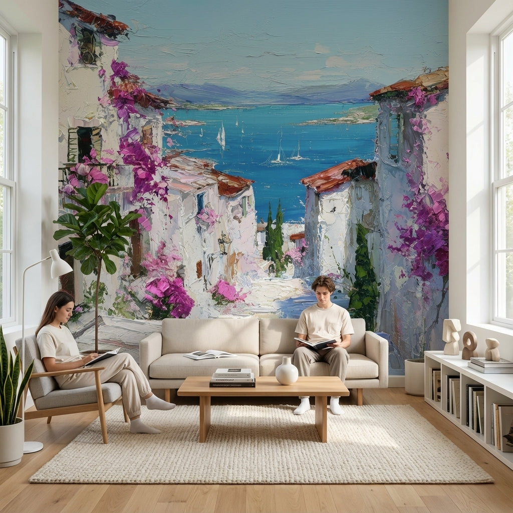 Walls Wallpaper Sailboats Removable Floral Wall Mural