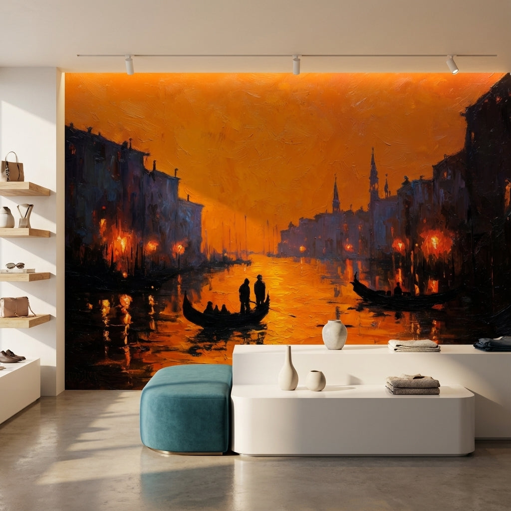Gondolas Wallpaper Canal Removable European Wall Mural