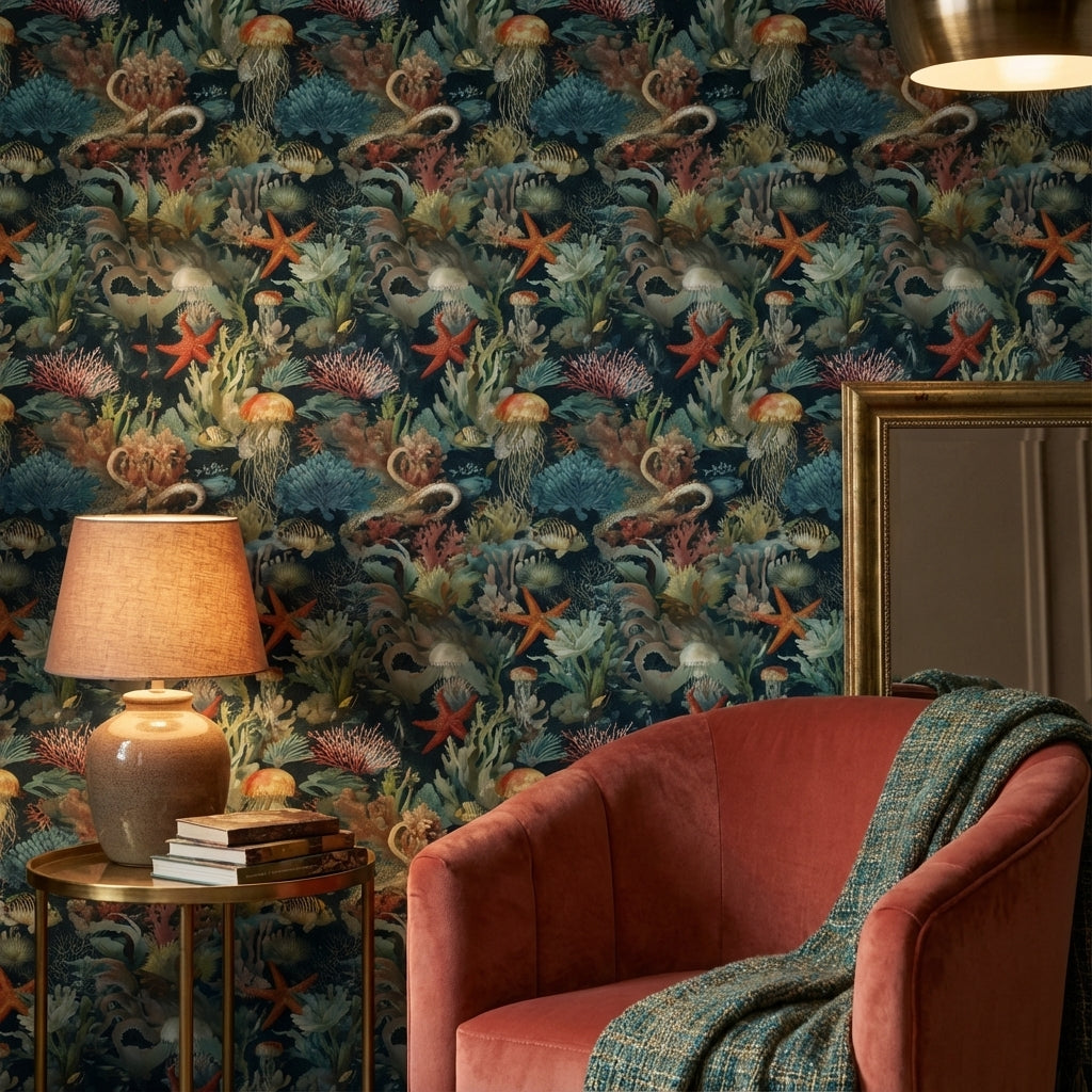 Jellyfish Wallpaper Marine Life Removable Ocean Wall Mural