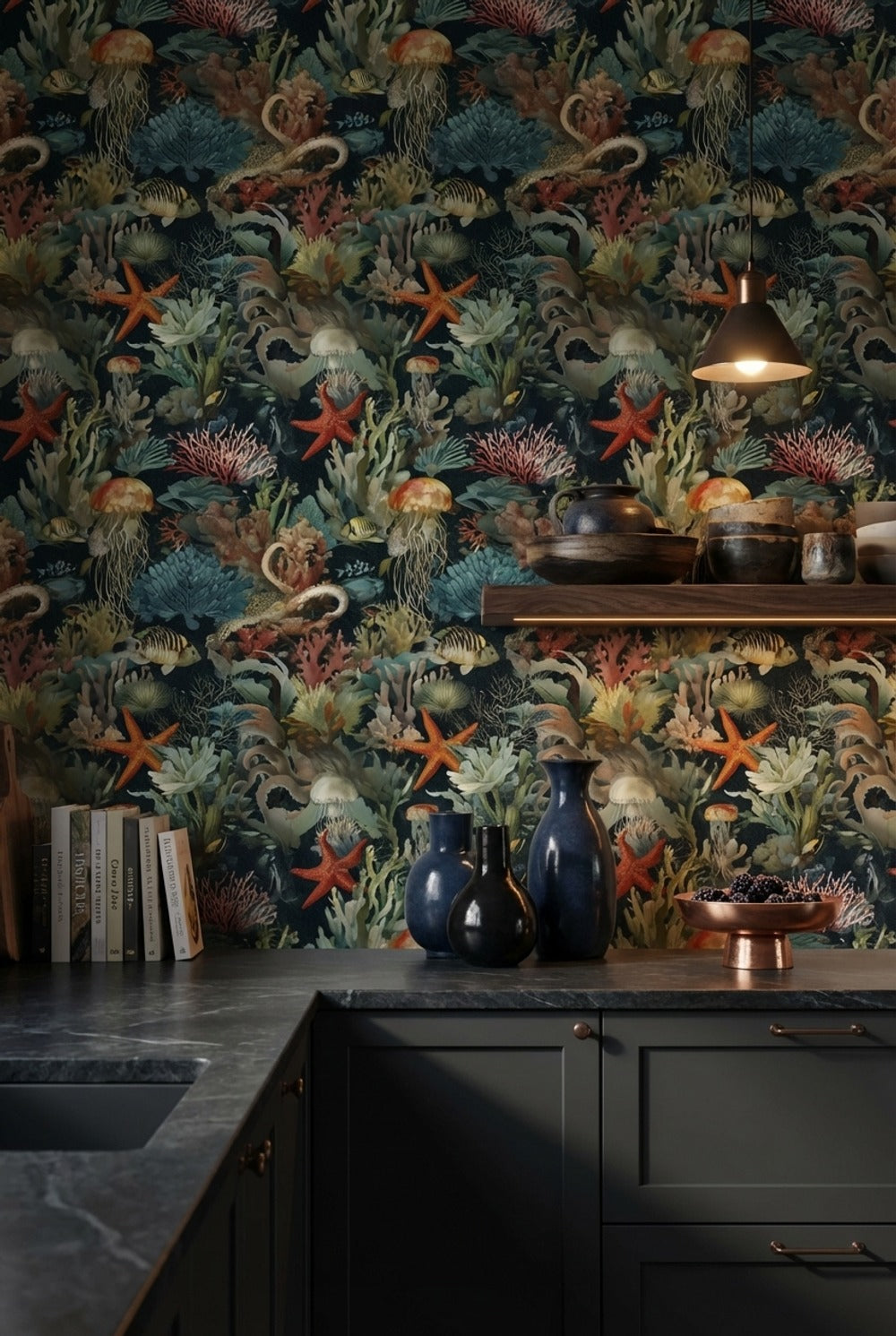 Jellyfish Wallpaper Marine Life Removable Ocean Wall Mural