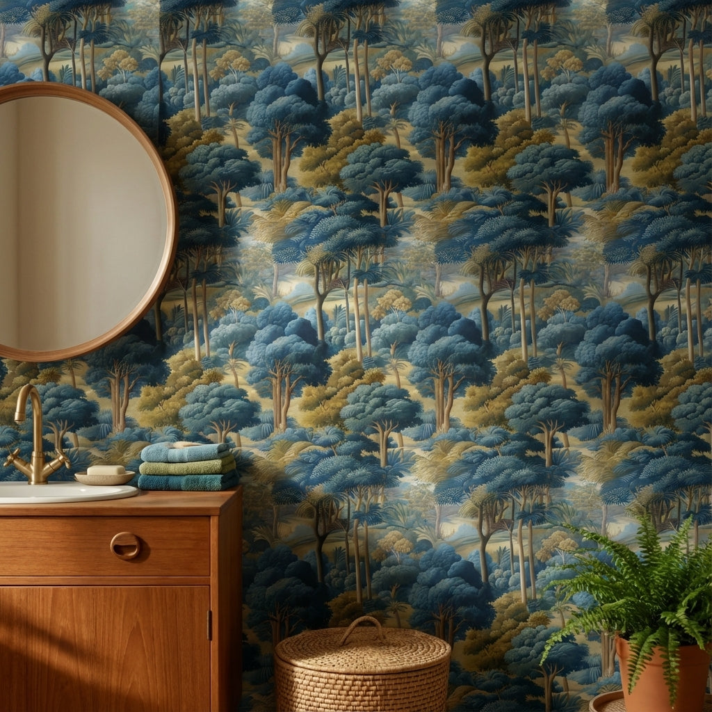 Landscape Wallpaper Trees Traditional Decorative Mural