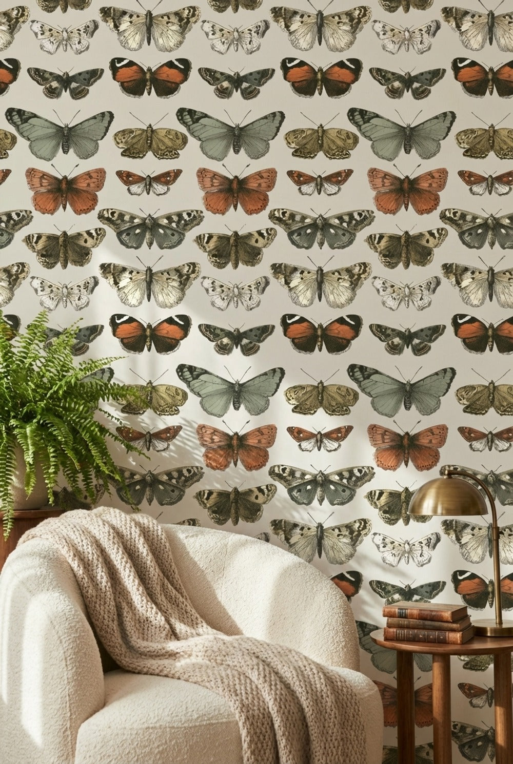 Butterflies Wallpaper Vintage Removable Nature Wall Mural