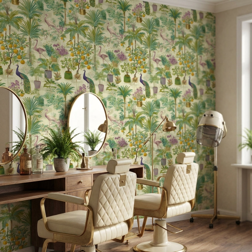 Vintage Wallpaper Shades Removable Green Wall Mural