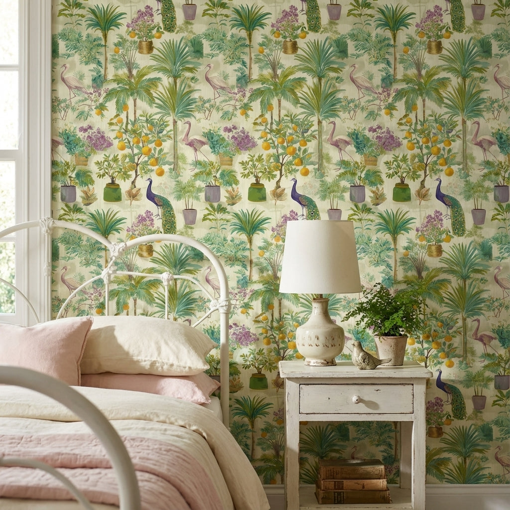 Vintage Wallpaper Shades Removable Green Wall Mural