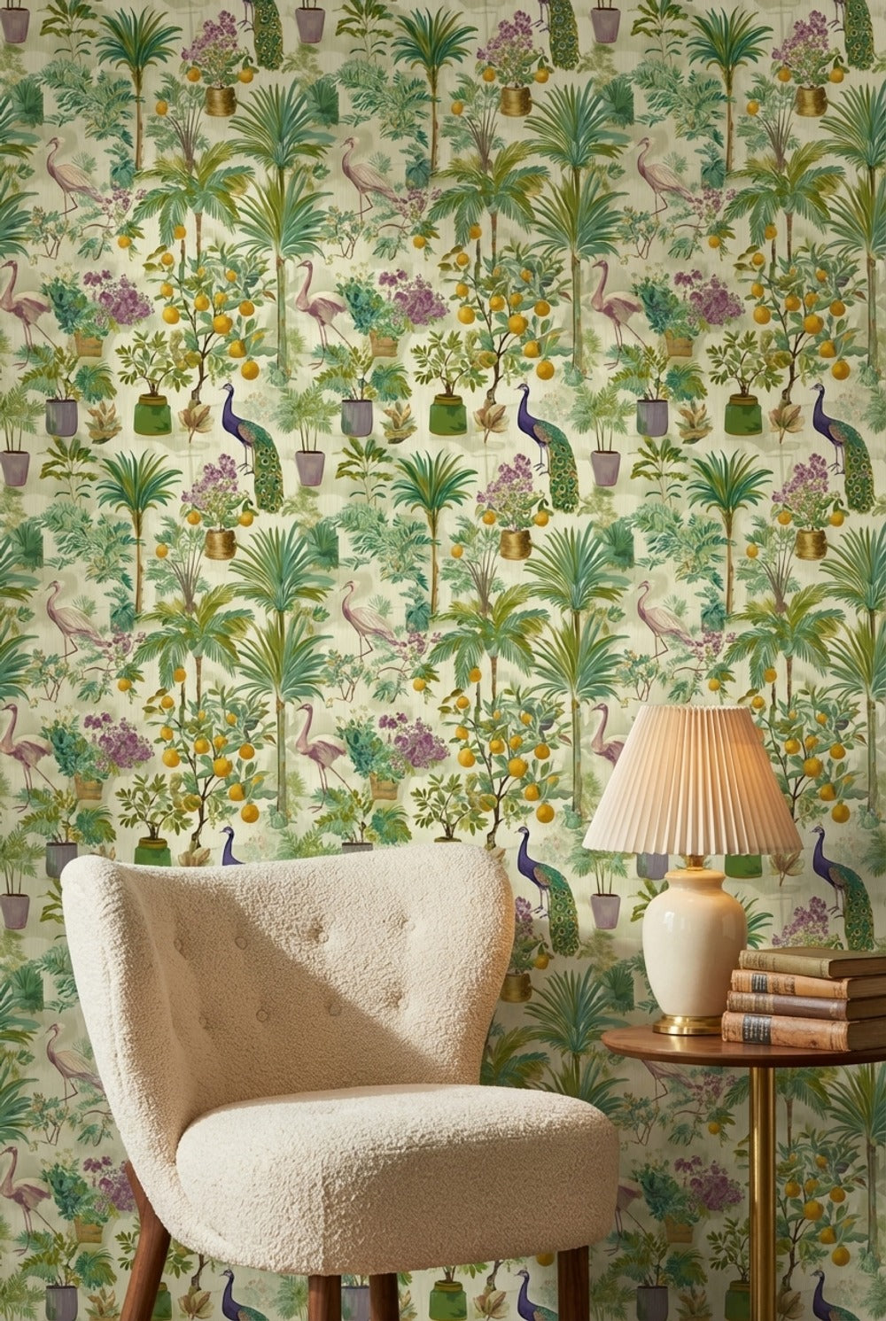 Vintage Wallpaper Shades Removable Green Wall Mural