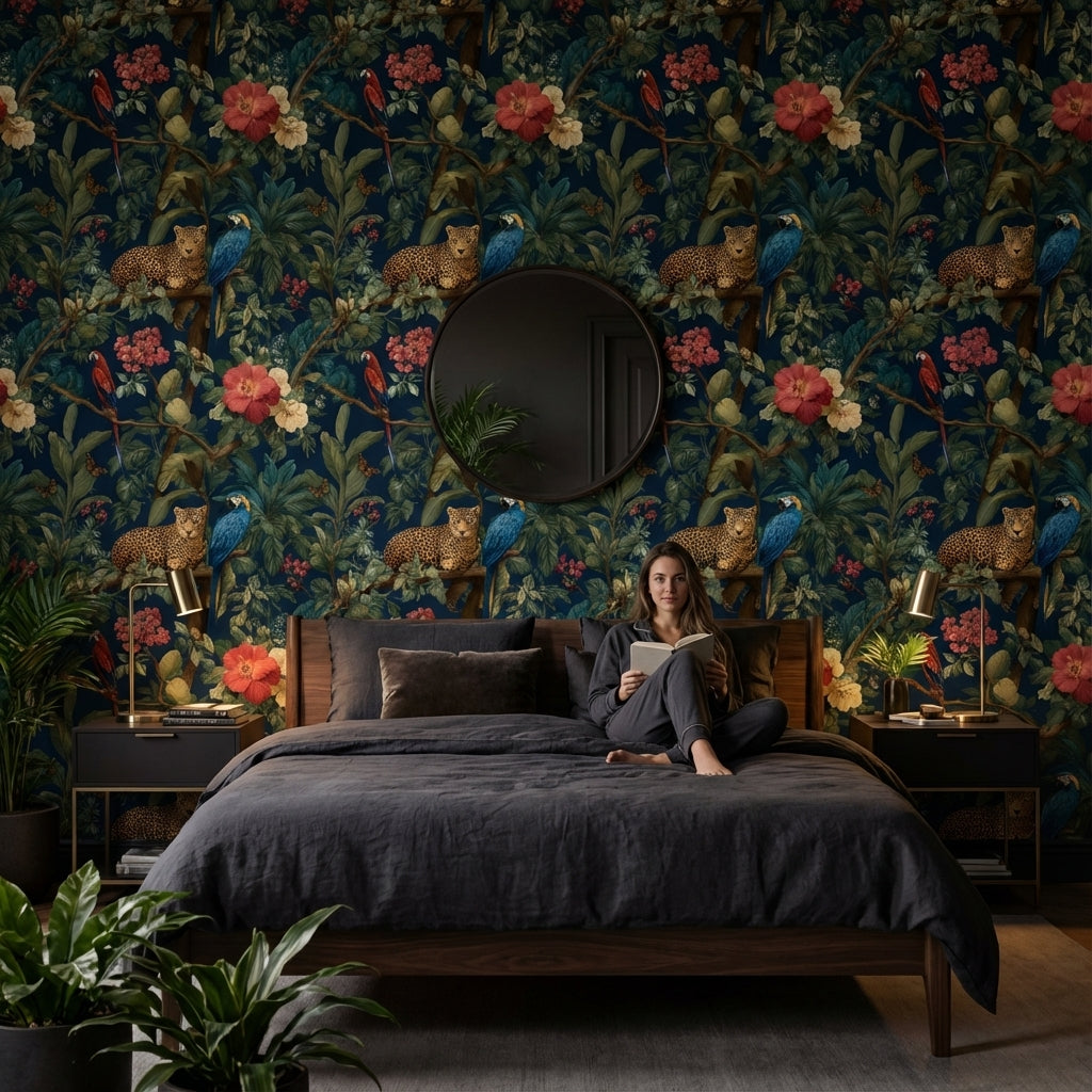 Tropical Wallpaper Flora Fauna Decorative Mural