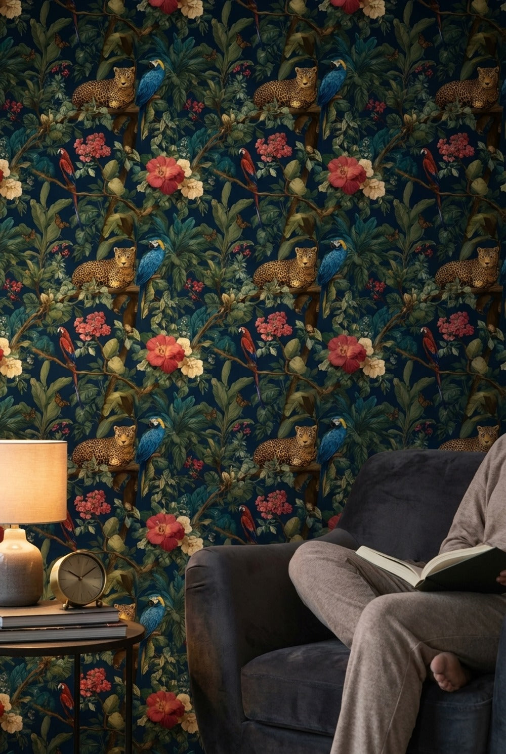 Tropical Wallpaper Flora Fauna Decorative Mural